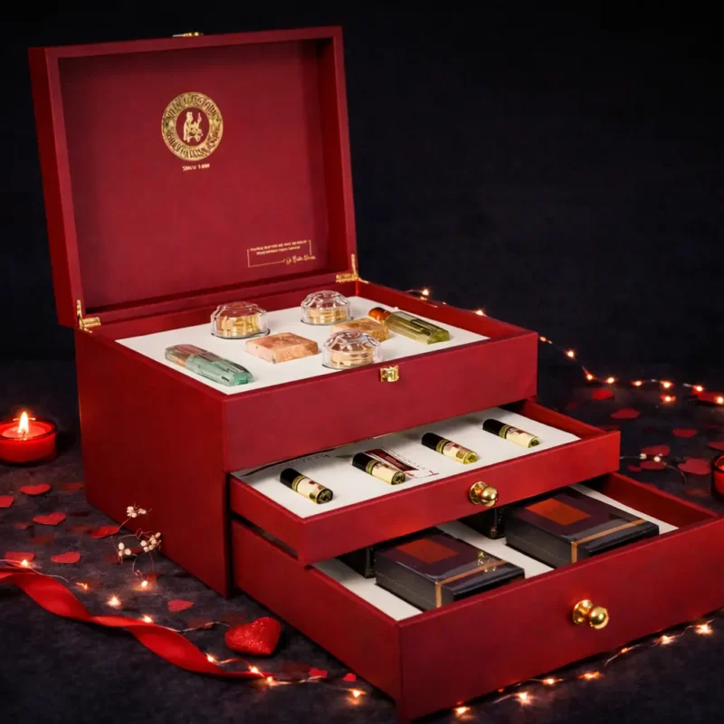 Red Luxurious Box - 3 Drawers