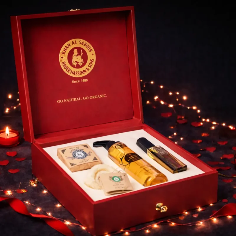 Leather Wood Box-Red