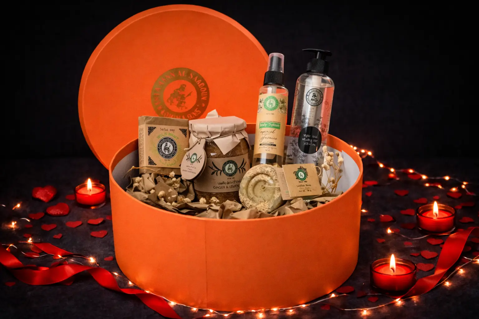 Large Round Box Orange