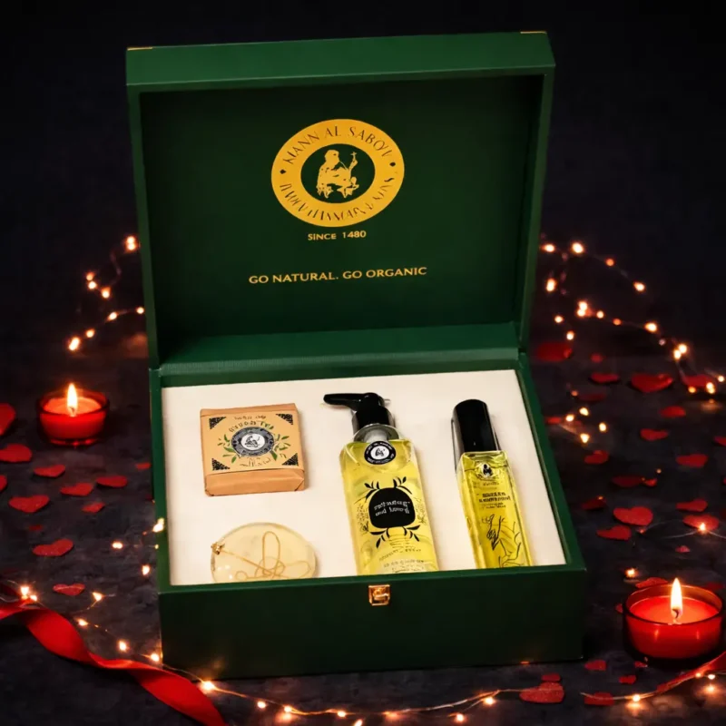 Leather Wood Box-Green