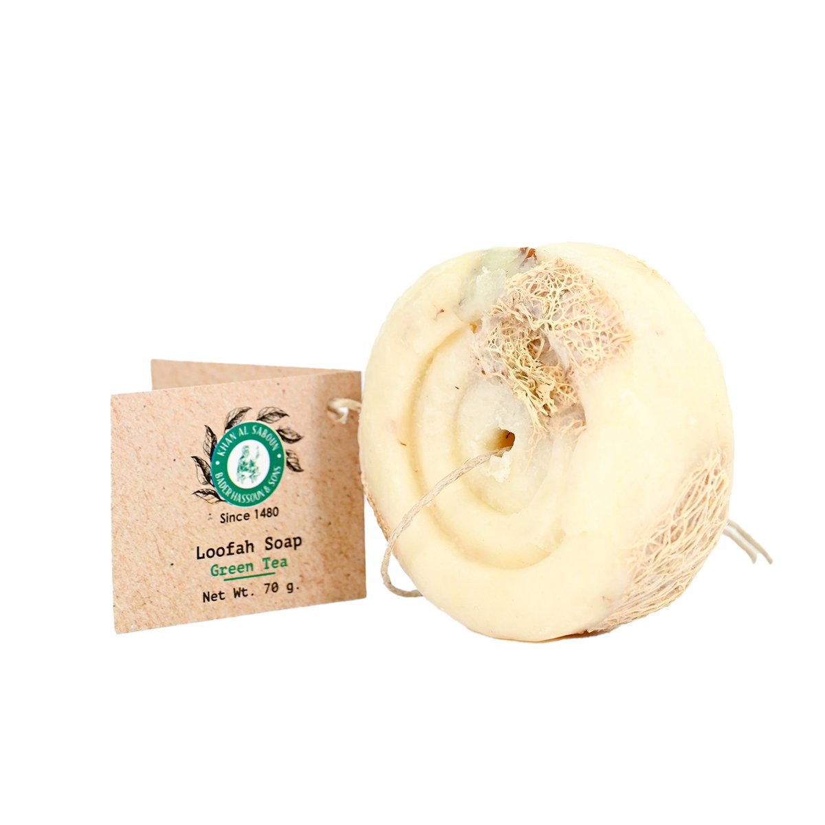 Khan Al Saboun Green Tea Loofah Soap 70 g