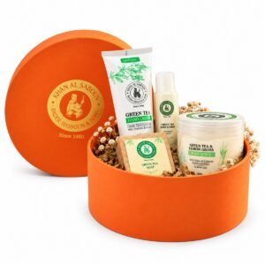 Small Round Box Orange | Khan Al Saboun